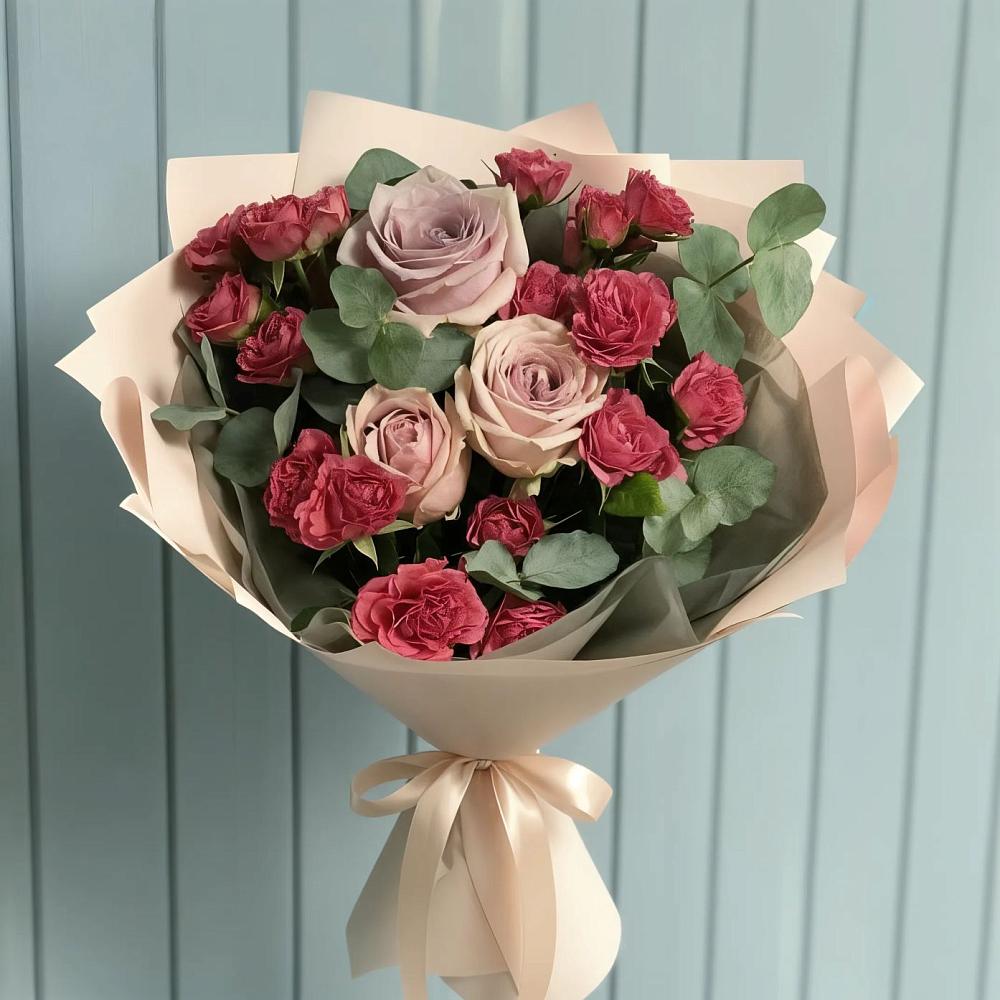 Букет цветов из: Гвоздики и Розы в Баргузине