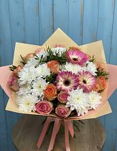 Букет цветов из:  Розы, Герберы и Хризантемы в Баргузине
