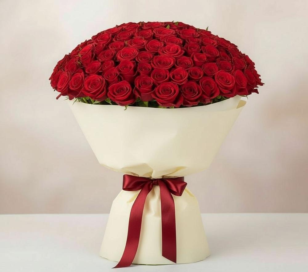 Букет 101 Красная роза Милано в Баргузине
