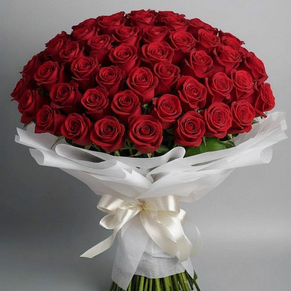 Букет 101 Красная роза Блэк Мэджик в Баргузине