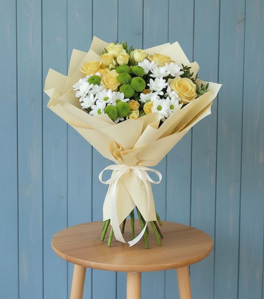 Букет цветов из: Хризантемы и Розы в Баргузине