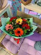 Букет цветов из:  Герберы, Хризантемы и Альстромерии #REPLACE_PRED# Баргузине