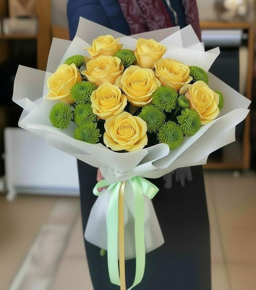 Букет цветов из: Хризантемы и Розы в Баргузине