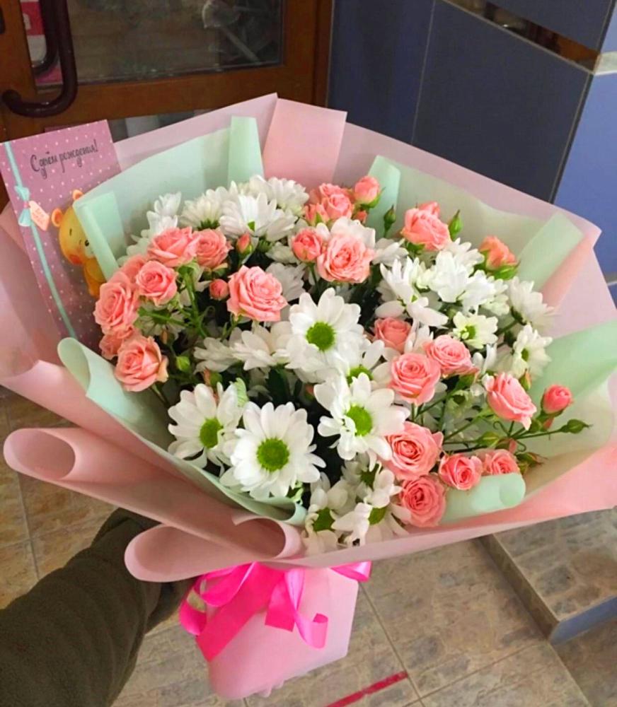 Букет цветов из: Розы и Хризантемы в Баргузине