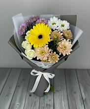 Букет цветов из:  Розы, Герберы и Хризантемы в Баргузине