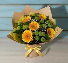 Букет цветов из:  Герберы и Хризантемы в Баргузине