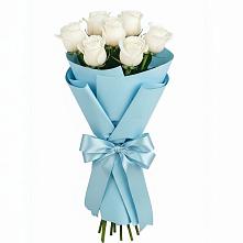 Букет 7 белых роз Проуд в Баргузине