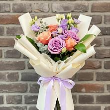 Букет цветов из:  Лизиантусы и Розы #REPLACE_PRED# Баргузине