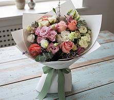 Букет цветов из:  Розы, Лизиантусы и Гвоздики #REPLACE_PRED# Баргузине