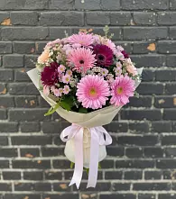 Букет цветов из:  Герберы и Хризантемы в Баргузине