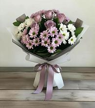 Букет цветов из:  Хризантемы и Розы в Баргузине