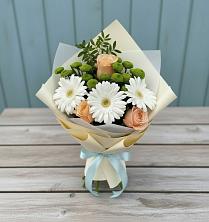 Букет цветов из:  Герберы, Розы и Хризантемы в Баргузине