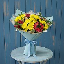Букет цветов из:  Альстромерии и Хризантемы в Баргузине
