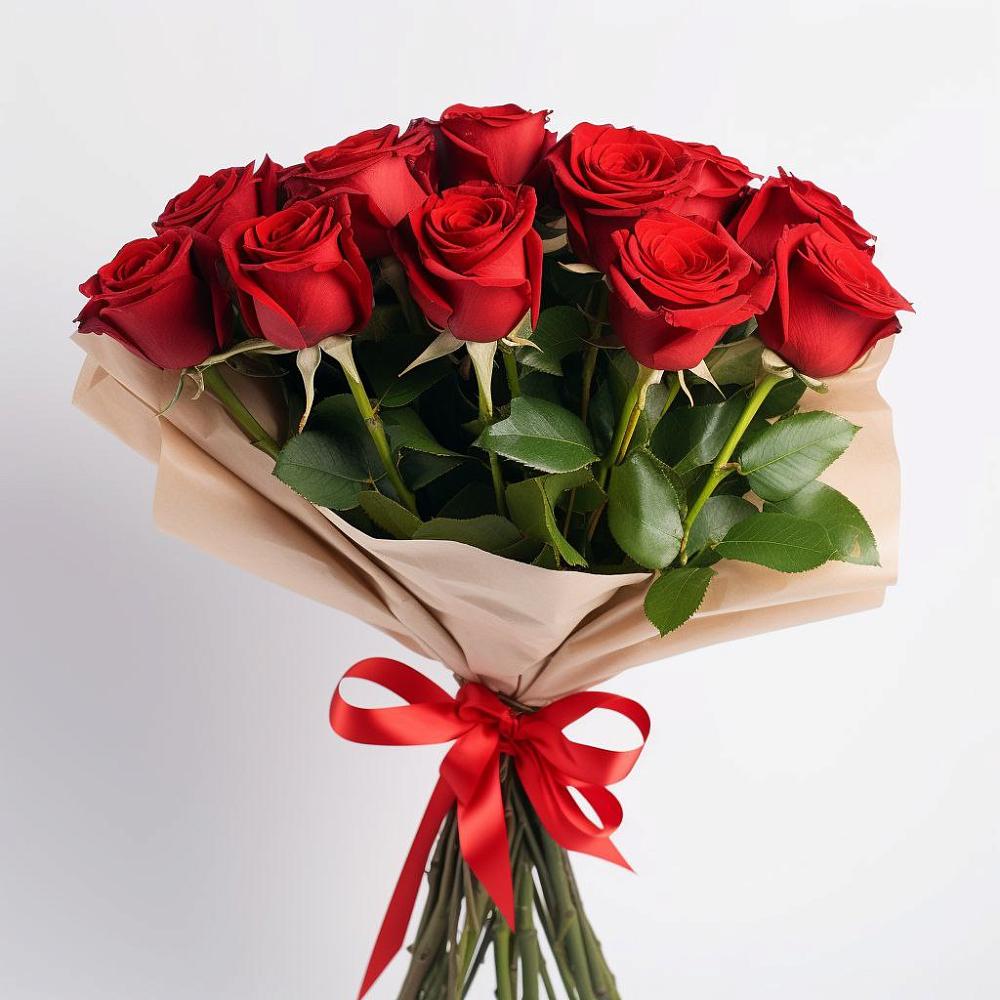 Букет 11 Красных роз Эдлесс Лав в Баргузине